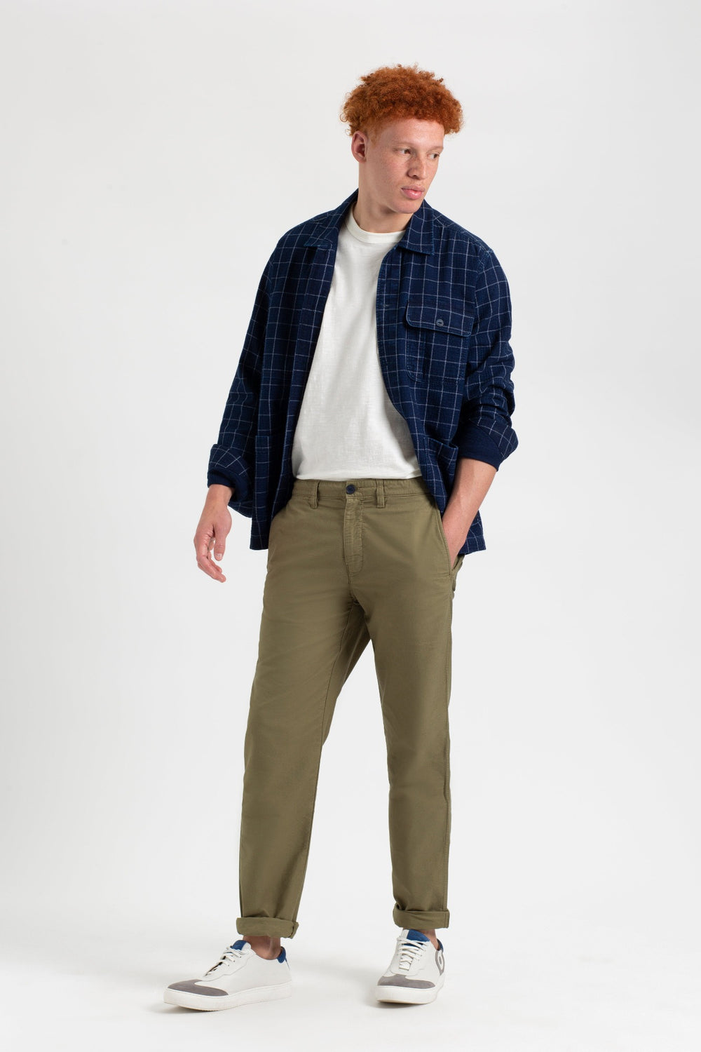 Pantalon Ben Sherman Beatnik Oxford Slim Taper Garment Dye Chino Vert Olive Clair | UOV-16242493